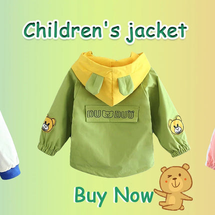 Kids Winter Down Jacket 2024 Cute Bear Snow Wear Coats Thicken Warm Girls Boys' Cotton Clothes Chidlren Hooded Parkas 1-6 Years