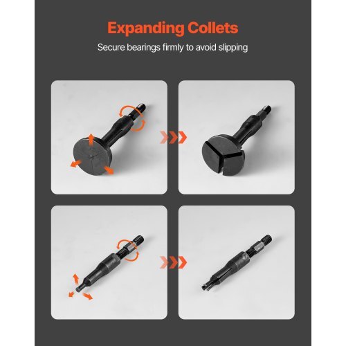 Blind Hole Bearing Puller Set, 16-in-1 Inner Bearing Race and Seal Extractor Kit, 16 PCS Slide Hammer Pilot Insert Inner Internal Bearing Removal Tool Set with 10 Split Collets and Counterstay