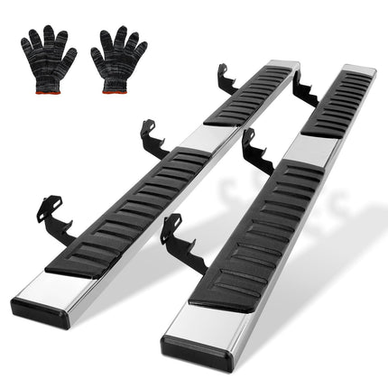 Running Boards, 6" Step Bars Compatible with 2009-2018 Dodge Ram 1500/2010-2023 Ram 2500/3500 (Includes 2019-2023 Classic) Crew Cab, 201 Stainless Steel Side Steps Nerf Bars, 500LBS, 2 PCS