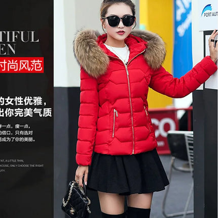 2022 New Winter Jacket Women Faux Fur Hooded Parka Coats Female Long Sleeve Thick Warm Snow Wear Jacket Coat Mujer Quilted Tops