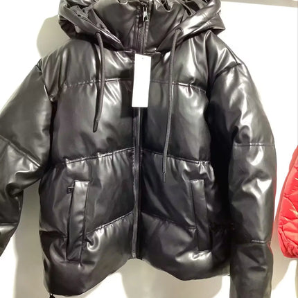 Winter Women's Cold Coat Winter Jackets For Women 2023 Warm Leather PU Parkas Winter Coat Promotion Female Outerwear