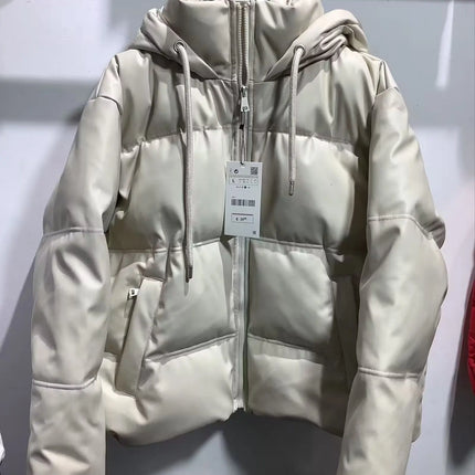 Winter Women's Cold Coat Winter Jackets For Women 2023 Warm Leather PU Parkas Winter Coat Promotion Female Outerwear