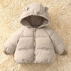 Kids Winter Down Jacket 2024 Cute Bear Snow Wear Coats Thicken Warm Girls Boys' Cotton Clothes Chidlren Hooded Parkas 1-6 Years