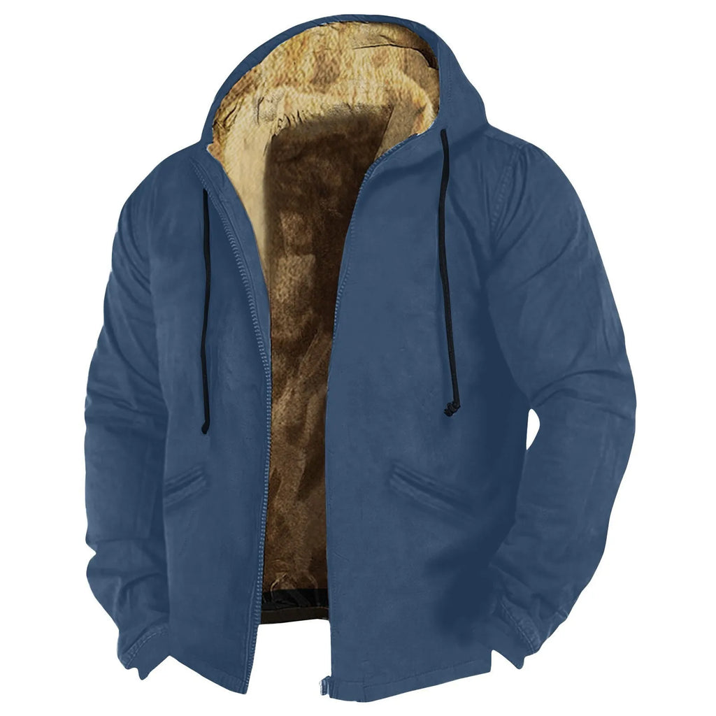 Winter Lambswool Coats Thicken Warm Jackets Long Sleeve Zipper Hoodies Casual Sports Fleece Black Coat Hooded Men Women Jacket