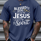 T Shirt For Man 100% Cotton Summer Blessed by God Loved by Jesus Casual Slim Fit Round Neck Short Sleeved T-shirt Top