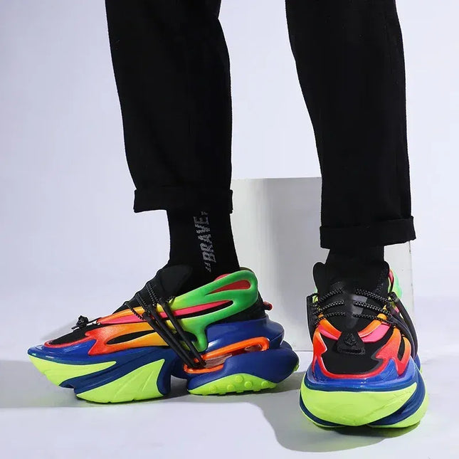 Color: black, Shoe Size: 40 - High-quality Unisex New  Breathable Anti-slip Shock-Absorbant Sneakers  Kids Outdoor Rubber Anti Slip Sports Training Shoes