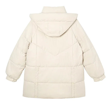 Winter New Down Long Jacket Women Warm Hooded Women's Cotton Padded Puffer Coat Fashion Temperament Overcoat Top