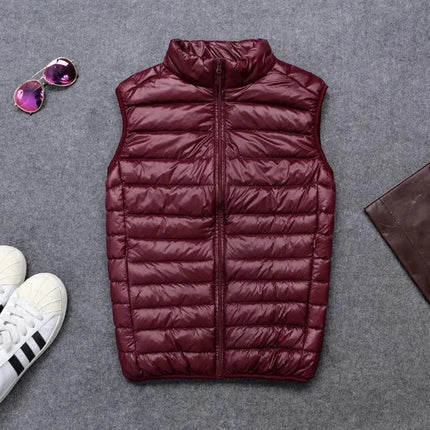 Winter Men Duck Down Vest 2024 Coat Ultralight Sleeveless Puffer Vest Jacket ultra thin warm lightweight down jacket Waistcoat
