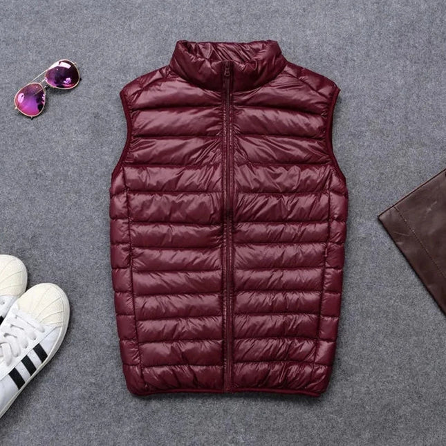 Winter Men Duck Down Vest 2024 Coat Ultralight Sleeveless Puffer Vest Jacket ultra thin warm lightweight down jacket Waistcoat
