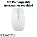 Wireless gaming mouse, quiet and magical, suitable for laptops and tablets, with battery powered and rechargeable versions