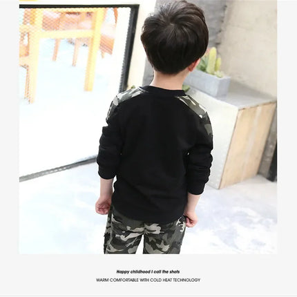 Kids Sport Clothing Sets Boys Tracksuit Autumn Camouflage Children Tops Pants 2Pcs Kit Outfit Teenager Boys Camouflage Tracksuit