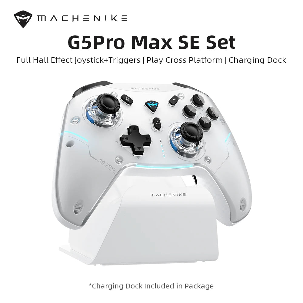 MACHENIKE G5Pro Max SE Gaming Controller Charging Dock Optional Hall Effect Joysticks Triggers RGB Light Wireless Gamepad
