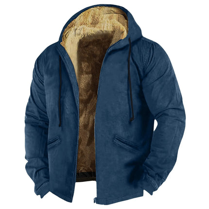 Winter Lambswool Coats Thicken Warm Jackets Long Sleeve Zipper Hoodies Casual Sports Fleece Black Coat Hooded Men Women Jacket