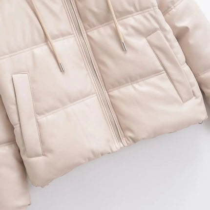 Winter Women's Cold Coat Winter Jackets For Women 2023 Warm Leather PU Parkas Winter Coat Promotion Female Outerwear