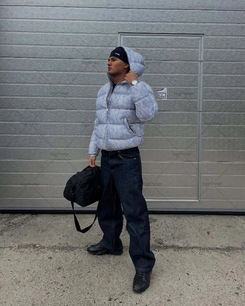 European American Hip-hop Solid Color Casual Trendy Loose Jacket Men Y2K Retro Harajuku Streetwear Oversized Zipper Coat Women