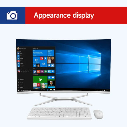 32 inch 1K all-in-one computer (Intel i7-3770S, RAM 16GB, SSD 1024GB, Windows 11 Pro), white, English keyboard