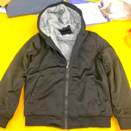 Winter Lambswool Coats Thicken Warm Jackets Long Sleeve Zipper Hoodies Casual Sports Fleece Black Coat Hooded Men Women Jacket