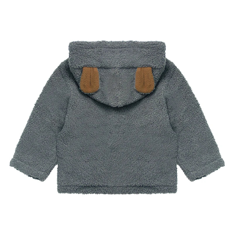 Kids Winter Coats 2024 Children Outerwear Boy Girls Warm Soft Solid Jacket Baby Girls Bear Ears Hooded Jackets Children Clothing
