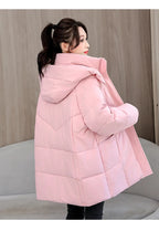 Winter New Down Long Jacket Women Warm Hooded Women's Cotton Padded Puffer Coat Fashion Temperament Overcoat Top