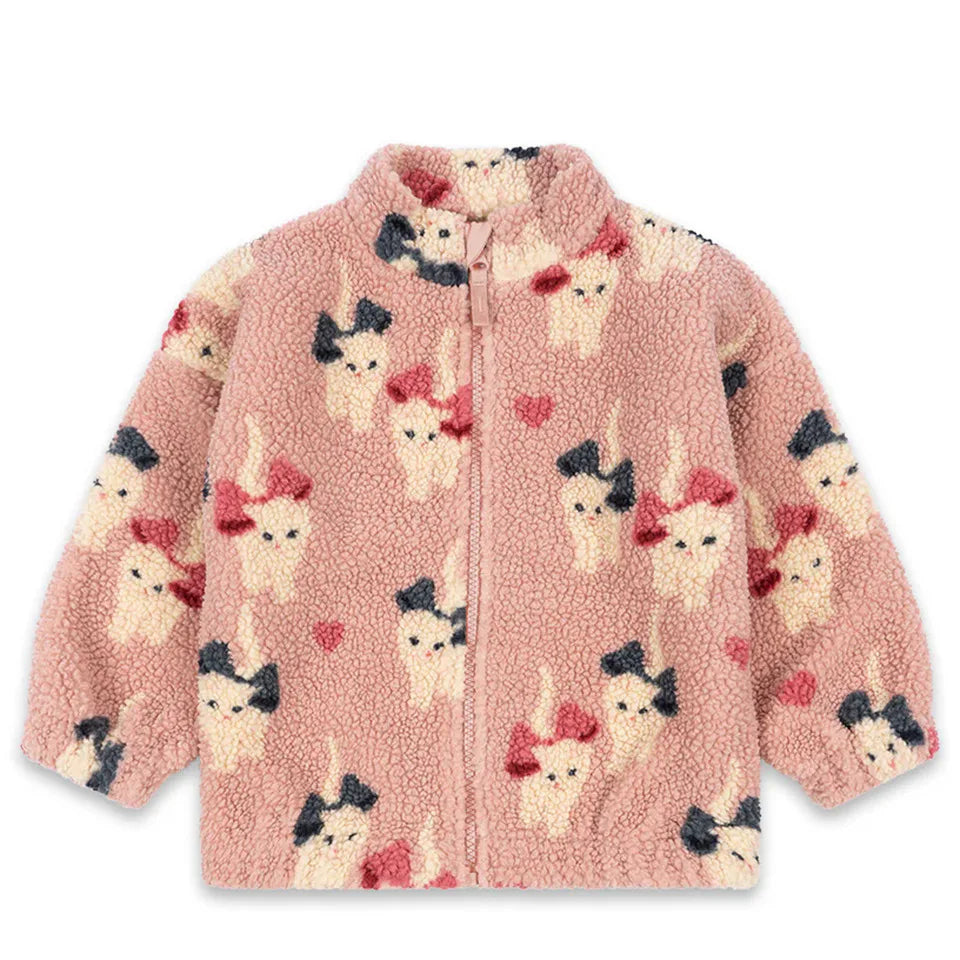 25 Winter New Children's Warm Coat  Cute Printed Bow Lamb Wool Coat for Boys and Girls Baby Girl Winter Clothes