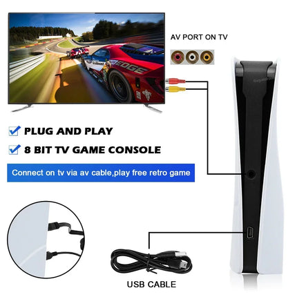 NEW GS5 Pro G620 Video Game Console 8 Bit USB 2 Wired Handheld Game Player 620 Classic Games Retro AV Output TV Gaming Console