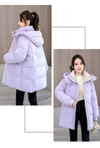 Winter New Down Long Jacket Women Warm Hooded Women's Cotton Padded Puffer Coat Fashion Temperament Overcoat Top