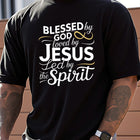 T Shirt For Man 100% Cotton Summer Blessed by God Loved by Jesus Casual Slim Fit Round Neck Short Sleeved T-shirt Top
