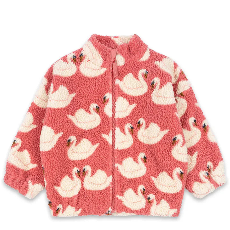 25 Winter New Children's Warm Coat  Cute Printed Bow Lamb Wool Coat for Boys and Girls Baby Girl Winter Clothes