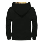 Winter Lambswool Coats Thicken Warm Jackets Long Sleeve Zipper Hoodies Casual Sports Fleece Black Coat Hooded Men Women Jacket