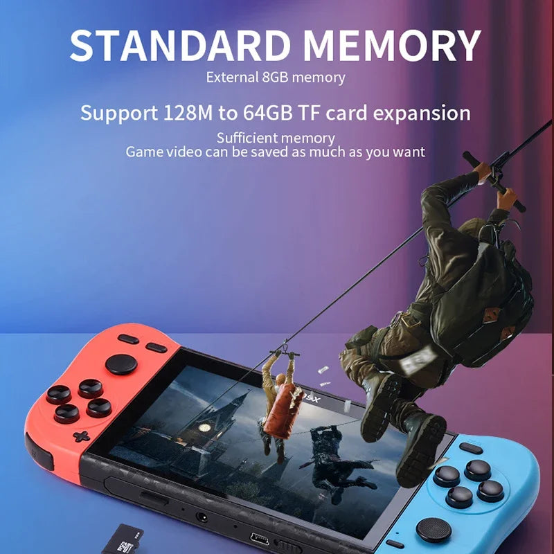Portable Gaming Console with 5.1" HD Screen - Enjoy 30000+ Classic Retro Games Anywhere NEW X50/X50 MAX Handheld Retro Classic