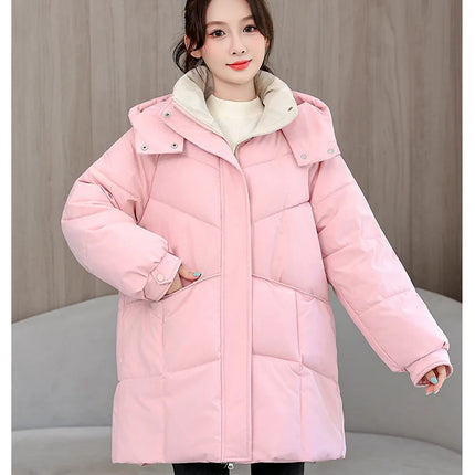 Winter New Down Long Jacket Women Warm Hooded Women's Cotton Padded Puffer Coat Fashion Temperament Overcoat Top