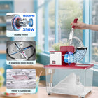 Commercial Ice Crusher 661LBS/H, 350W Electric Snow Cone Machine with 4 Blades, 2000RPM Stainless Steel Shaved Ice Machine with 11 Gal Crushed-Ice Box, for Family Restaurants Bars, Red