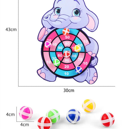 Child Montessori Toys for Kids 2 to 4 Years Old Cartoon Animal Dart Board Sticky Ball Family Interactive Educational Toys Baby