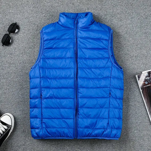 Winter Men Duck Down Vest 2024 Coat Ultralight Sleeveless Puffer Vest Jacket ultra thin warm lightweight down jacket Waistcoat