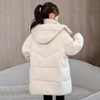 Winter New Down Long Jacket Women Warm Hooded Women's Cotton Padded Puffer Coat Fashion Temperament Overcoat Top