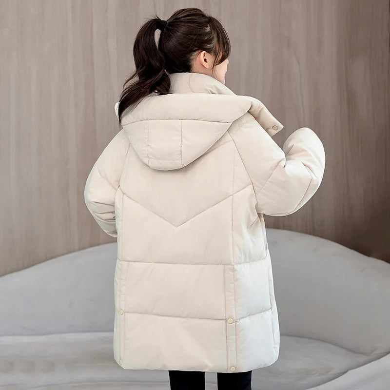 Winter New Down Long Jacket Women Warm Hooded Women's Cotton Padded Puffer Coat Fashion Temperament Overcoat Top