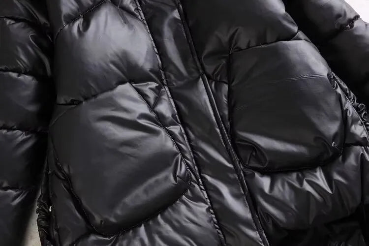 Winter Warm Coat Women's Fashion New Solid Color Hood Filled Down Cotton Coat Women's Clothing Winter Jacket Women Winter Coat