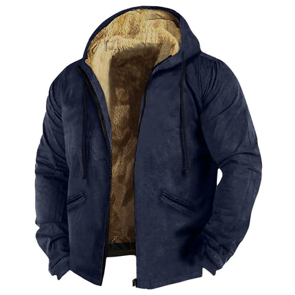 Winter Lambswool Coats Thicken Warm Jackets Long Sleeve Zipper Hoodies Casual Sports Fleece Black Coat Hooded Men Women Jacket