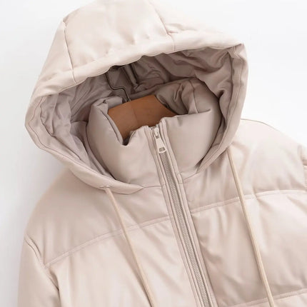 Winter Women's Cold Coat Winter Jackets For Women 2023 Warm Leather PU Parkas Winter Coat Promotion Female Outerwear