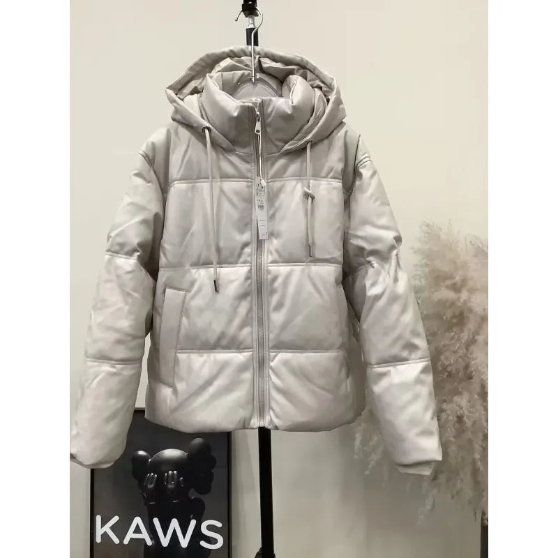 Winter Women's Cold Coat Winter Jackets For Women 2023 Warm Leather PU Parkas Winter Coat Promotion Female Outerwear