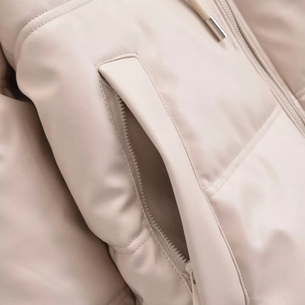 Winter Women's Cold Coat Winter Jackets For Women 2023 Warm Leather PU Parkas Winter Coat Promotion Female Outerwear