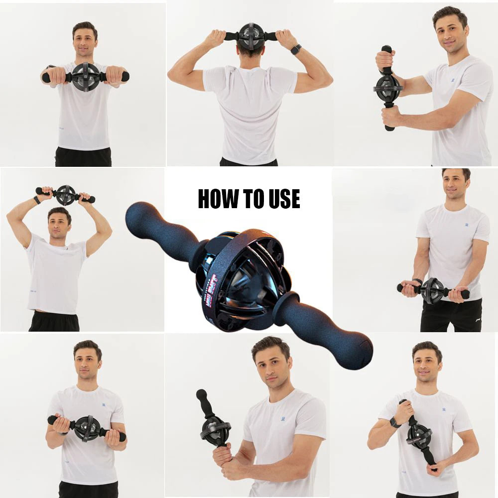 Arm Ball Arm Strength Exerciser  Gyroscope Forearm Exercise Gyroscope with LED Light Core Trainer Home Gym Equipment Fitness