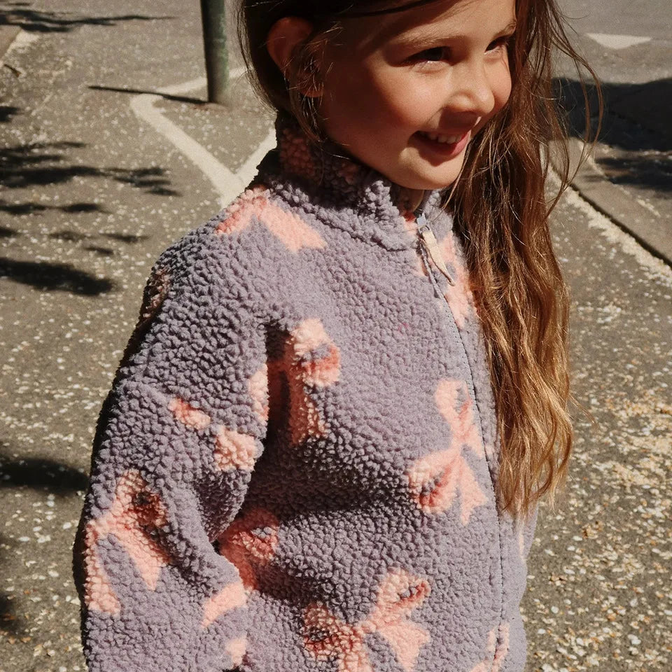 25 Winter New Children's Warm Coat  Cute Printed Bow Lamb Wool Coat for Boys and Girls Baby Girl Winter Clothes