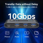 USB C Switch 2 Computers Share USB C & A Devices 10Gbps 4 Port USB 3.2 Switcher 2 PC for PC Laptop Share Keyboard Mo