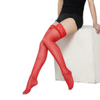 Women Lace Stockings Over Knee Thigh Stocking Hosiery Transparent Silk Stockings Sexy Garters See-through Stockings Tights