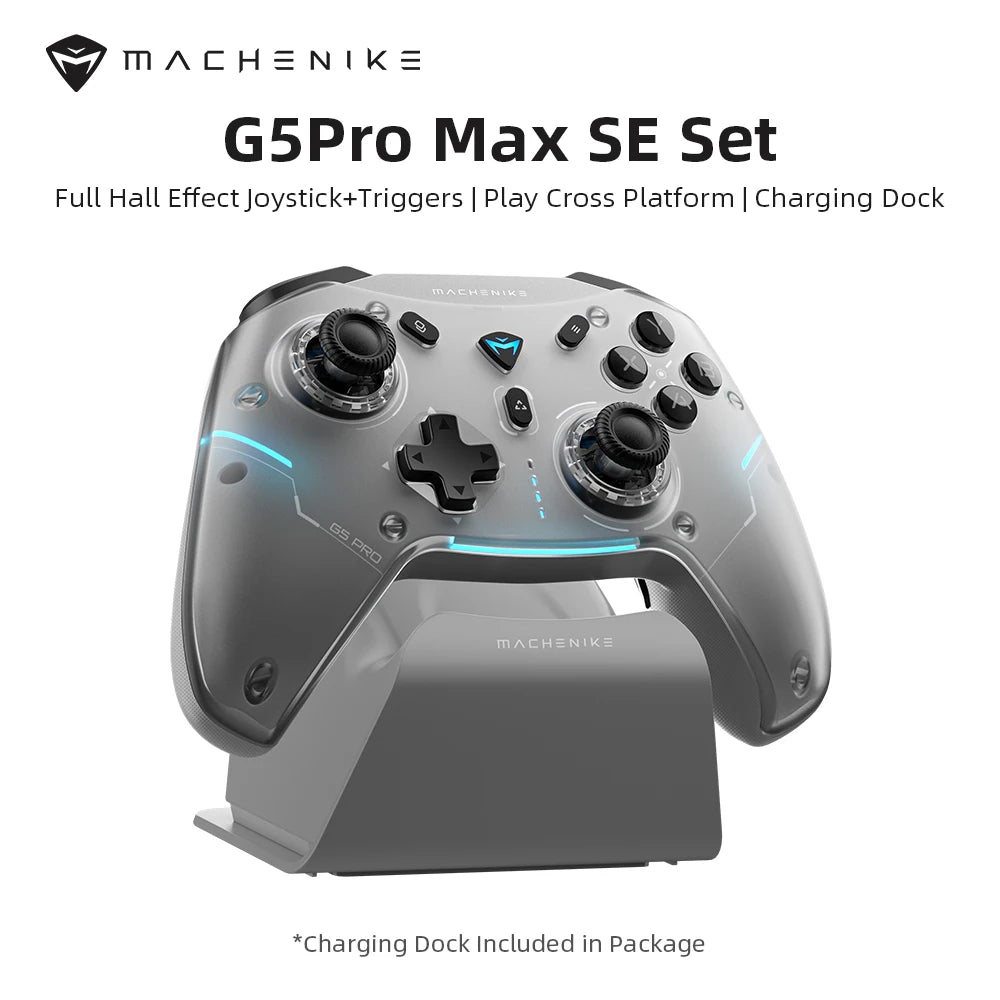 MACHENIKE G5Pro Max SE Gaming Controller Charging Dock Optional Hall Effect Joysticks Triggers RGB Light Wireless Gamepad