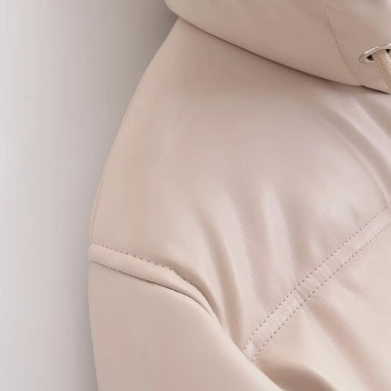 Winter Women's Cold Coat Winter Jackets For Women 2023 Warm Leather PU Parkas Winter Coat Promotion Female Outerwear