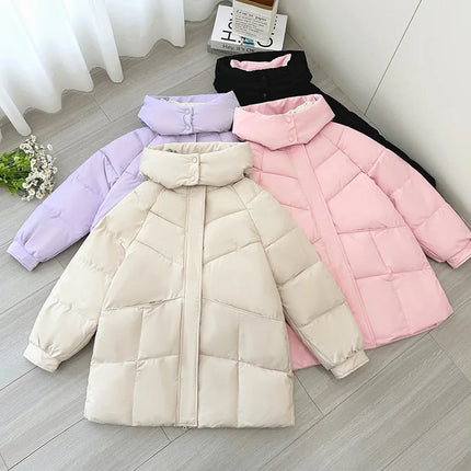 Winter New Down Long Jacket Women Warm Hooded Women's Cotton Padded Puffer Coat Fashion Temperament Overcoat Top