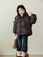 Winter Kids Warm Down Coats Autumn Children Cotton-Padded Jackets Boys Girls Clothing Baby Hooded Outerwear 3-12 Years