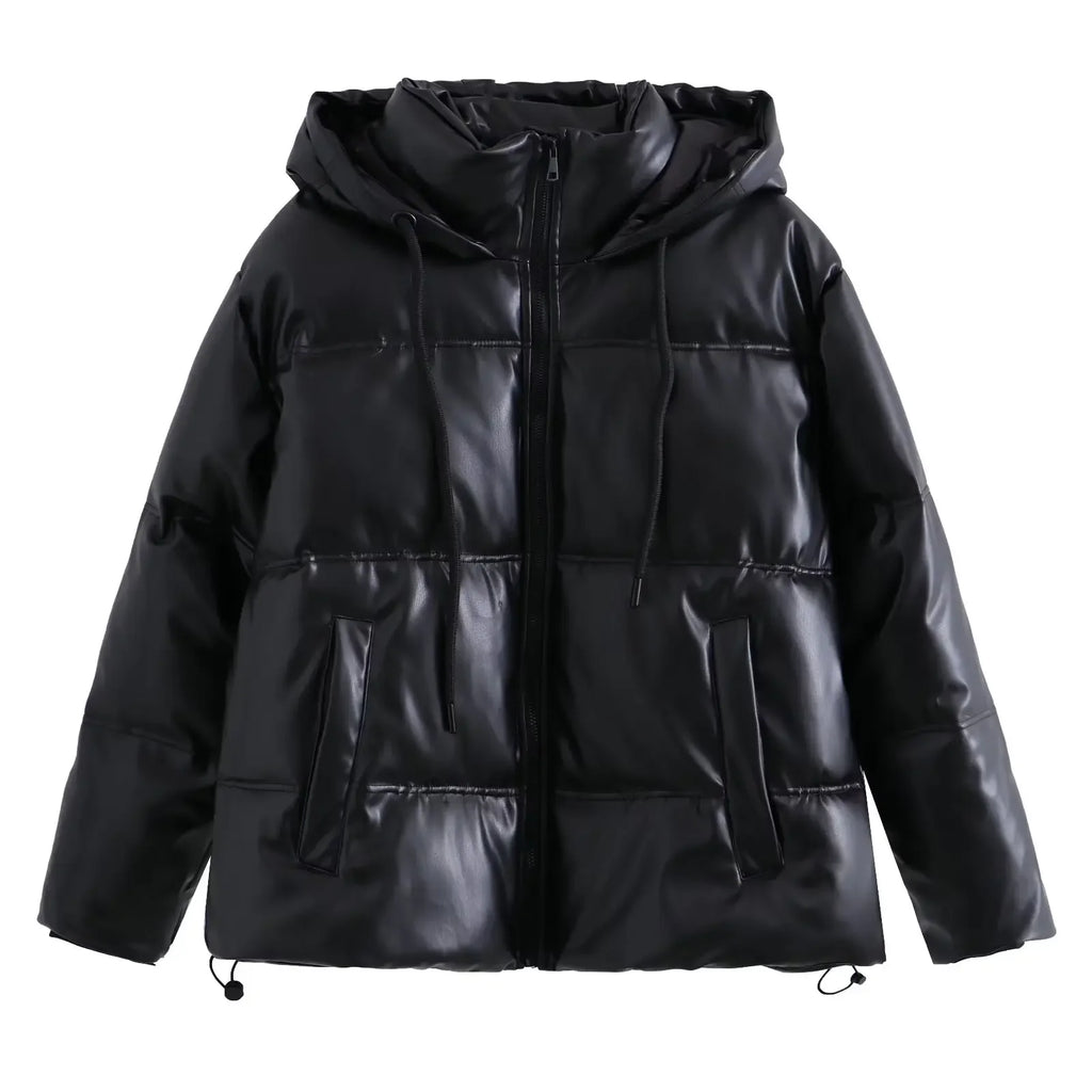 Winter Women's Cold Coat Winter Jackets For Women 2023 Warm Leather PU Parkas Winter Coat Promotion Female Outerwear